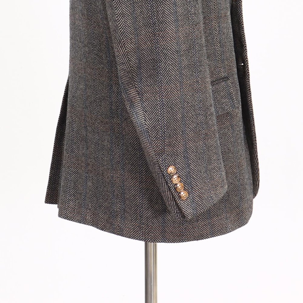 Lands' End 40R Gray Check 2-Button Sport Coat Blazer Jacket V453 - Picture 6 of 11